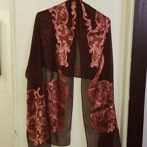 Elegant Black and Pink Scarf